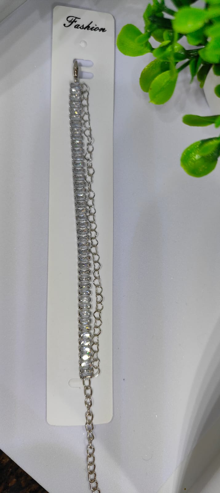 Sparkling Silver-Tone Tennis Bracelet