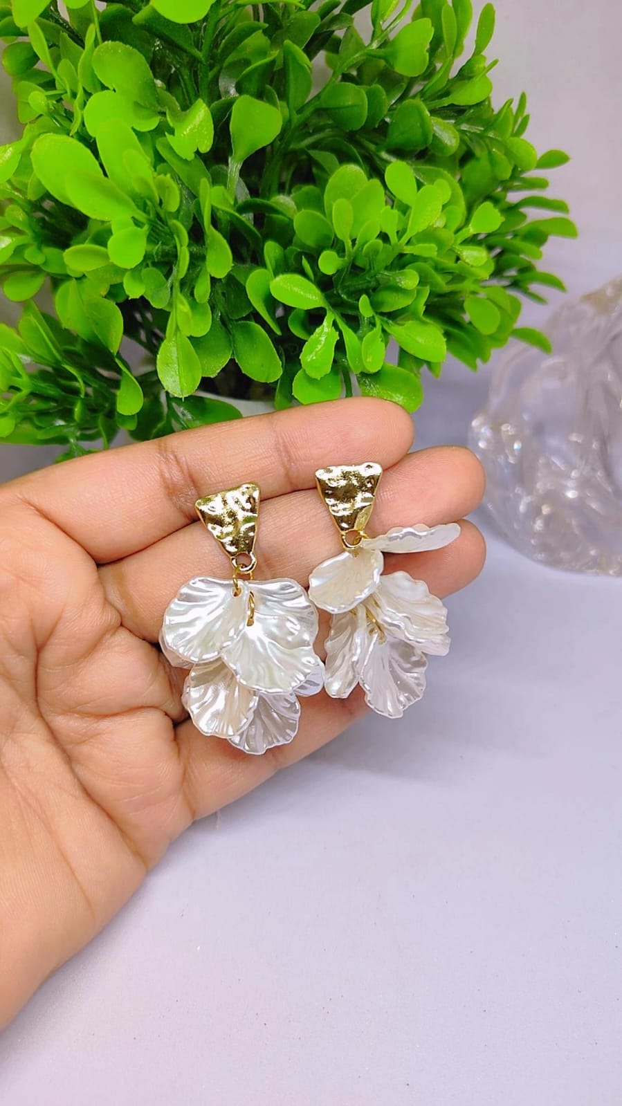 Pearl Blossom Drop Earrings