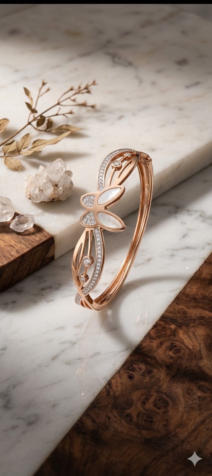 Rose Gold Butterfly Elegance Bracelet