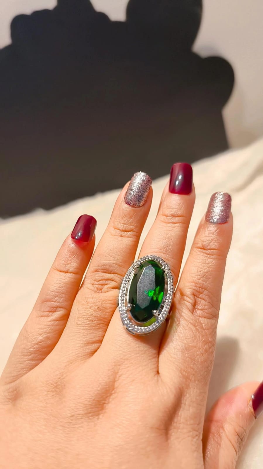 Emerald Majesty Statement Adjustable Ring