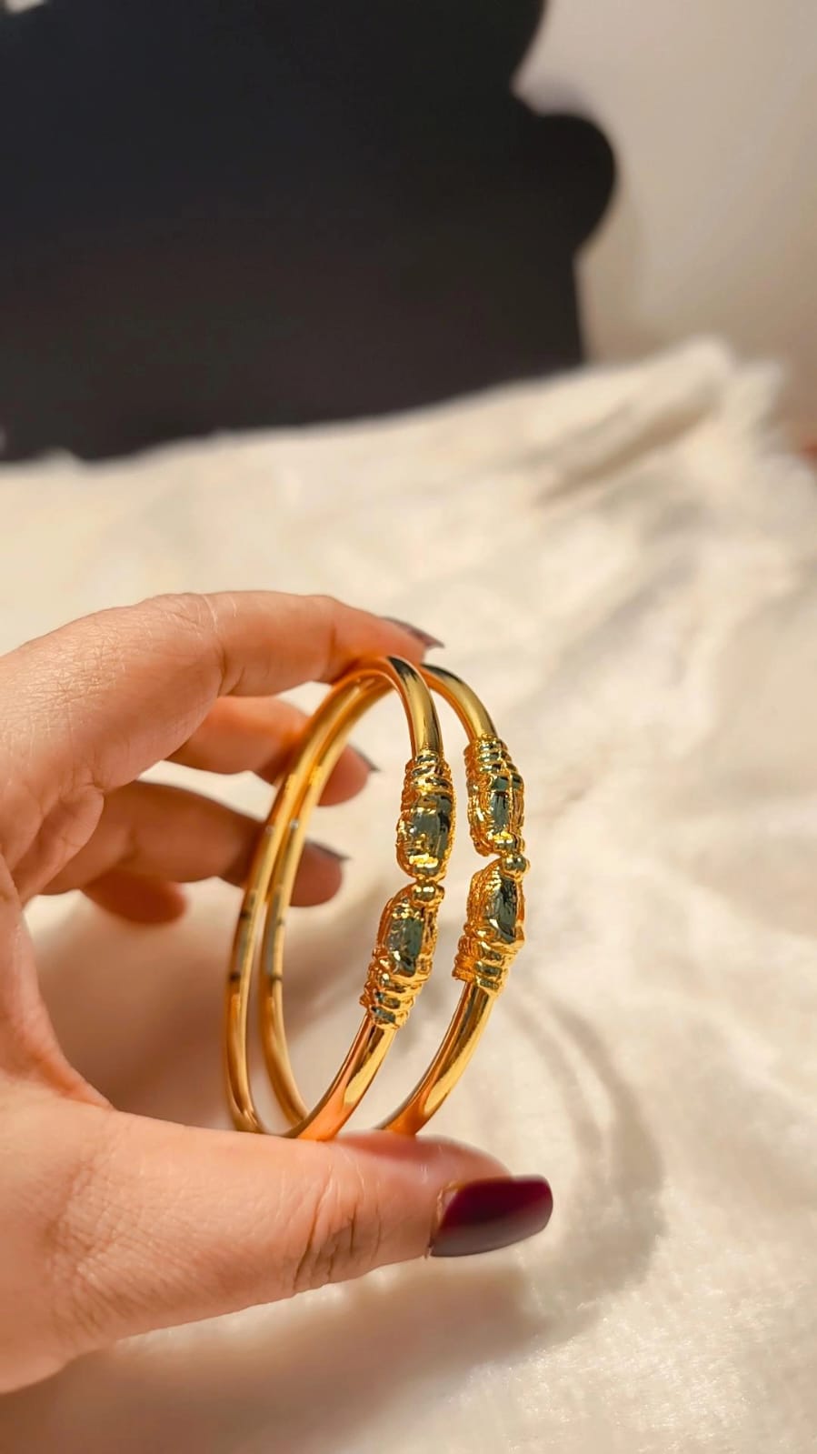 Royal Gold-Tone Designer Kada Bangles Set