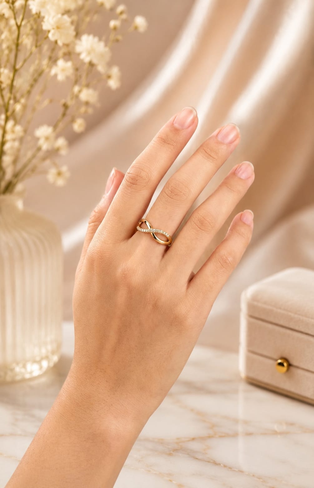 Infinity Spark Adjustable Ring