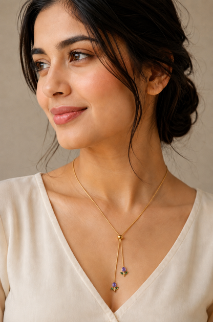 Tulip Adjustable Minimal Necklace