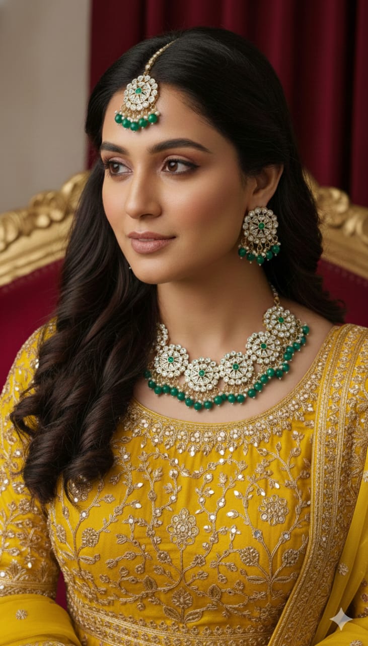 Royal Emerald Kundan Necklace