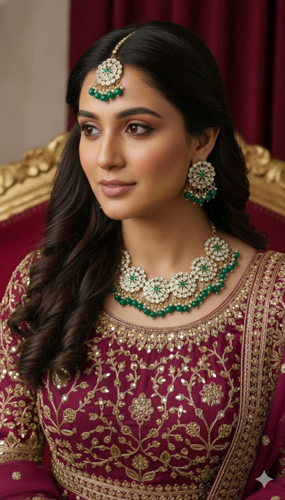 Royal Emerald Kundan Necklace
