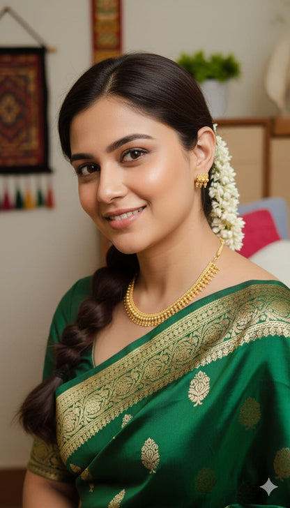 Elegant Gold Beaded Necklace Set