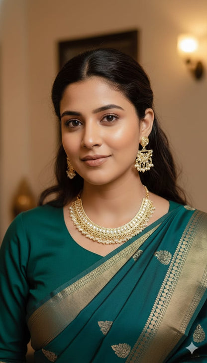 Royal Kundan Pearl Choker Set