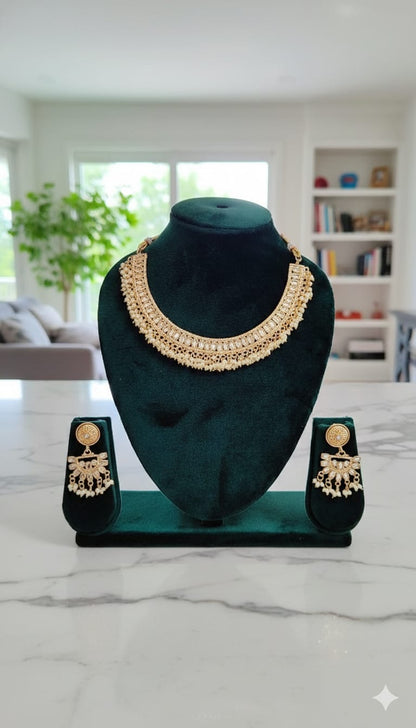 Royal Kundan Pearl Choker Set