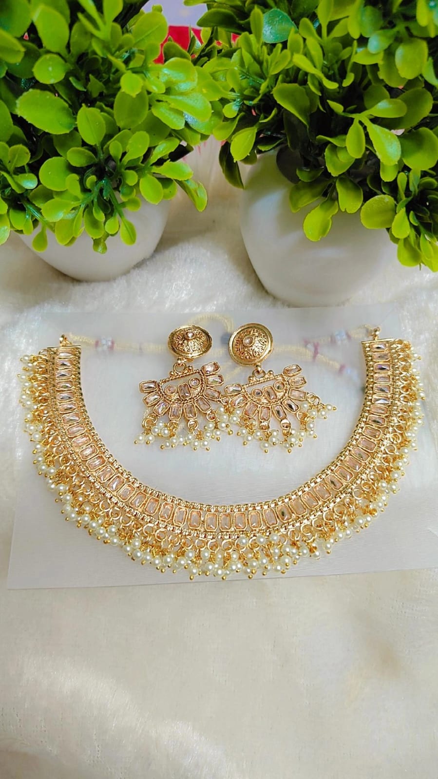 Royal Kundan Pearl Choker Set
