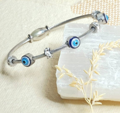 Evil Eye Cable Bracelet – Set of 3