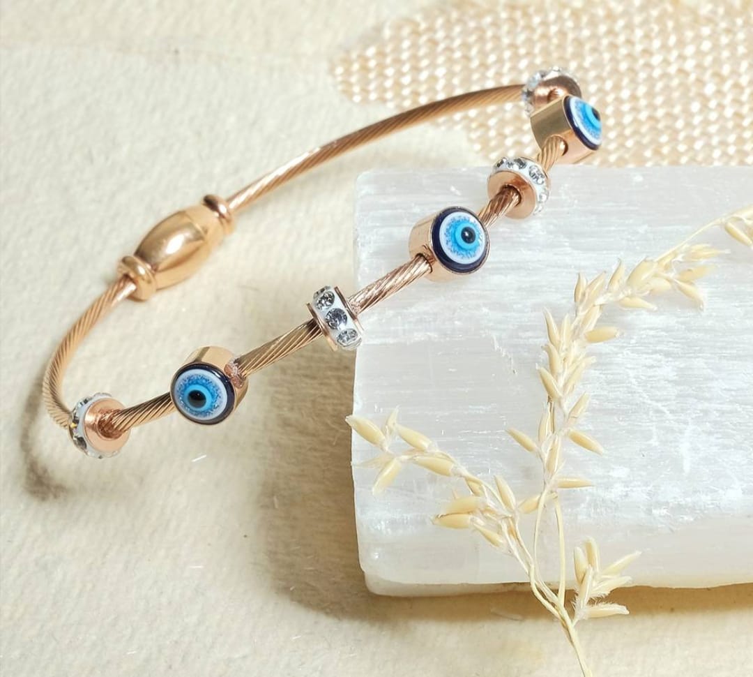 Evil Eye Cable Bracelet – Set of 3