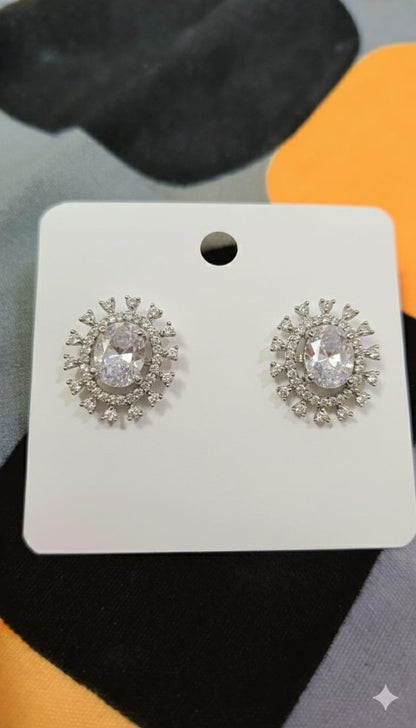 Royal Halo Stud Earrings
