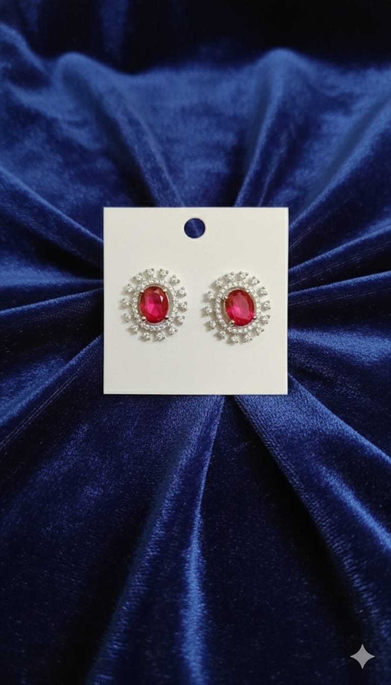 Royal Halo Stud Earrings