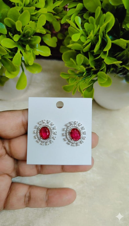 Royal Halo Stud Earrings