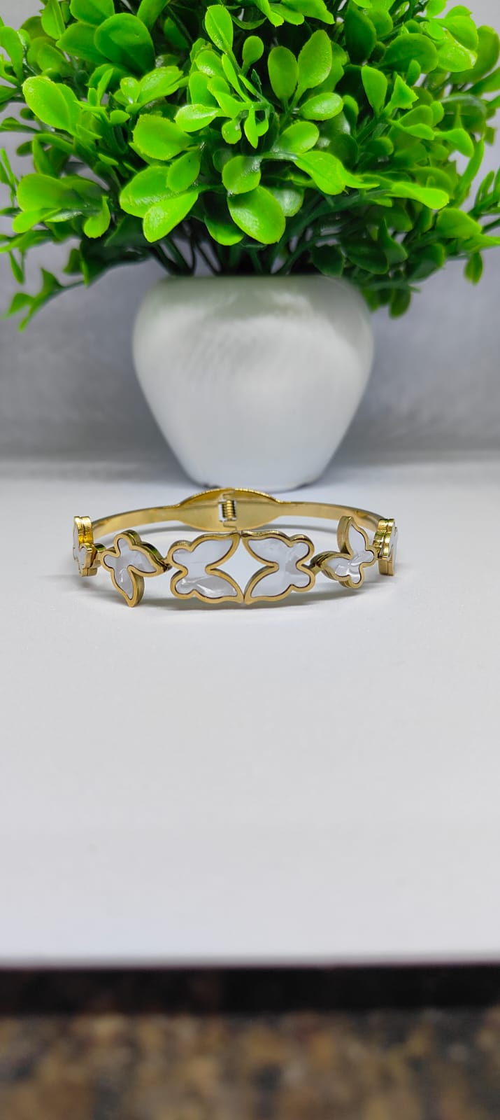 Butterfly Motif Gold-Tone Bracelet