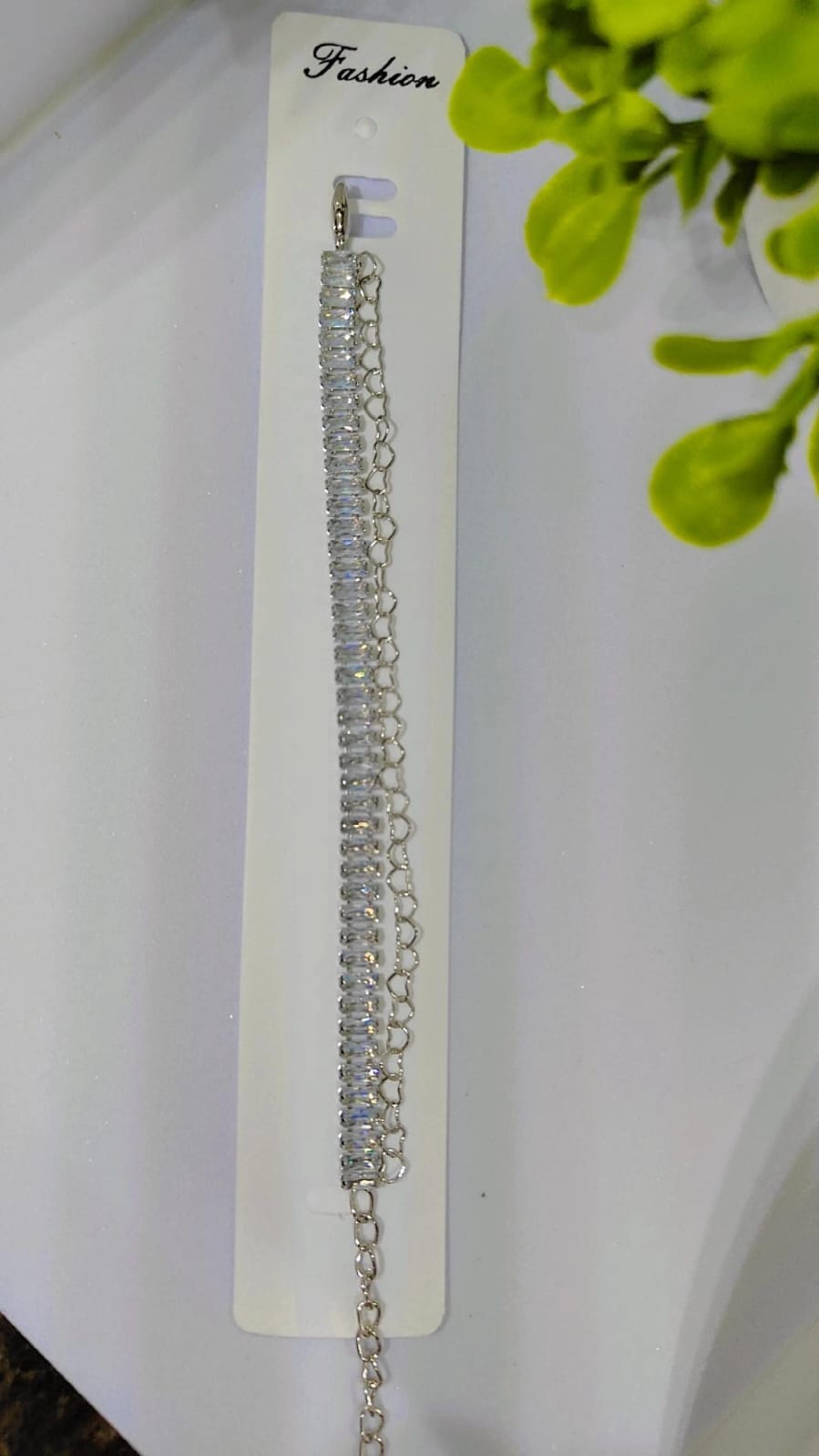 Sparkling Silver-Tone Tennis Bracelet