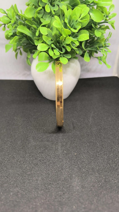 Unisex Classic Gold-Finish Minimal Kada