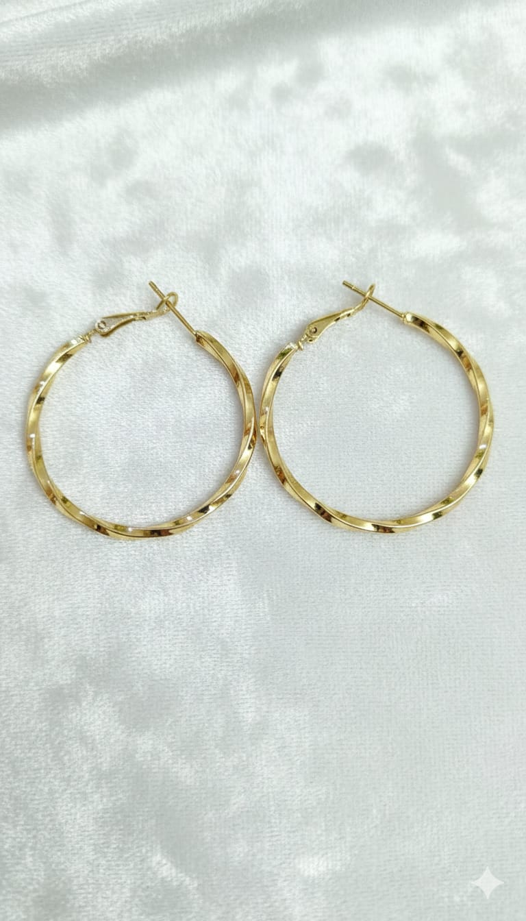 Golden Hoop Earrings