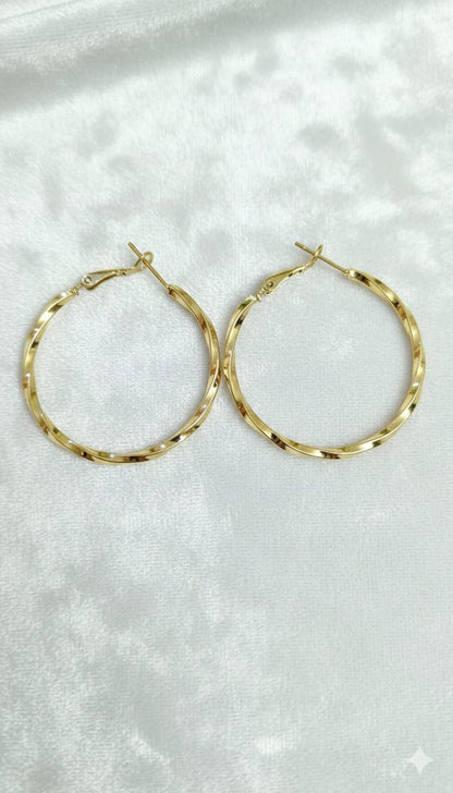 Golden Hoop Earrings