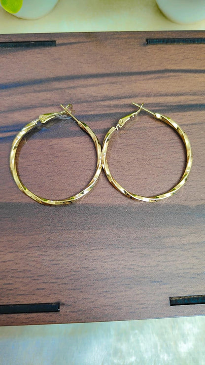 Golden Hoop Earrings