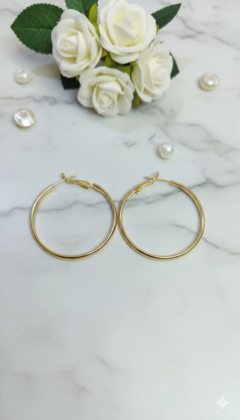 Golden Hoop Earrings