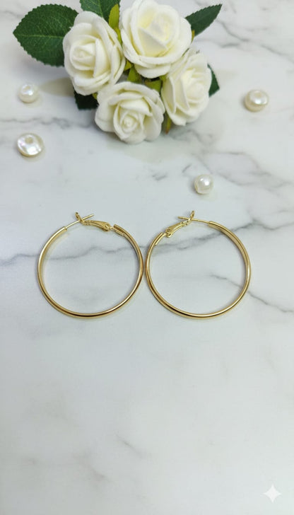 Golden Hoop Earrings