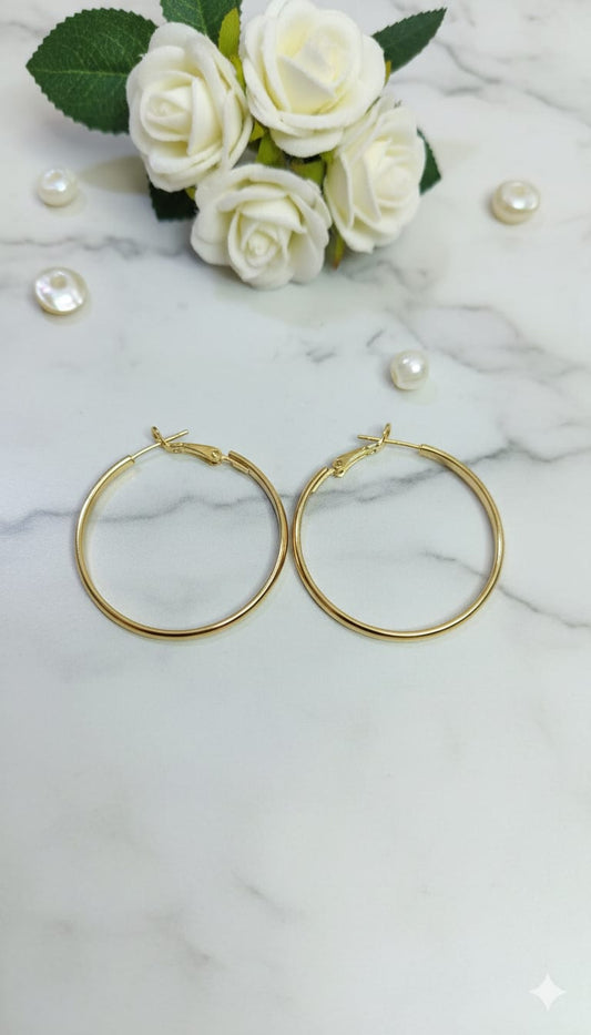 Golden Hoop Earrings