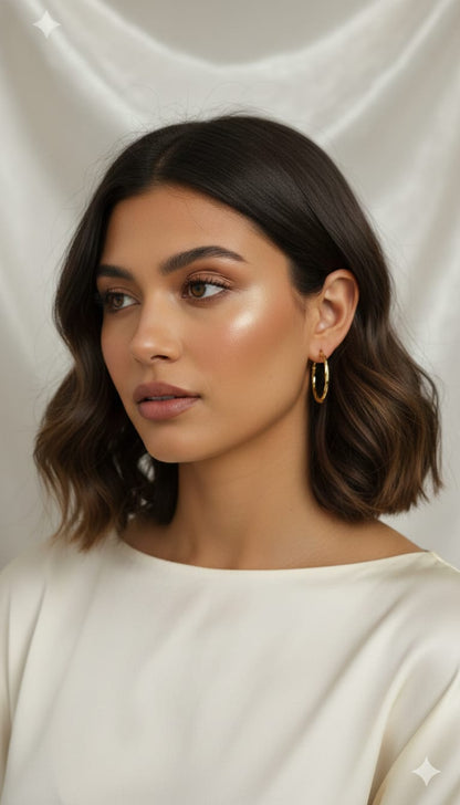 Golden Hoop Earrings