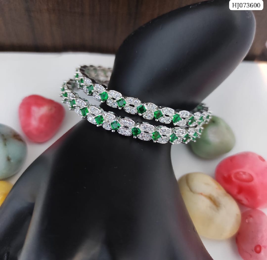Emerald Grace American Diamond Bangles