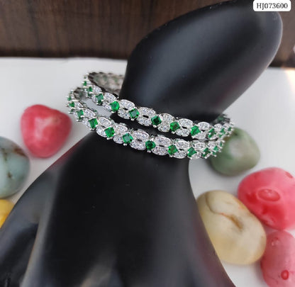 Emerald Grace American Diamond Bangles