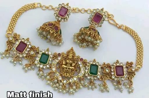 Royal Emerald Temple Jewellery Necklace