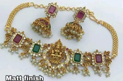 Royal Emerald Temple Jewellery Necklace