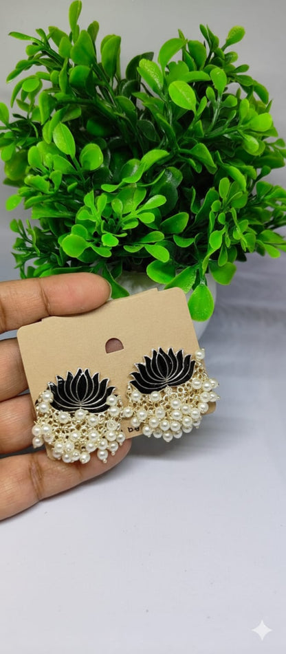 Lotus Pearl Earrings