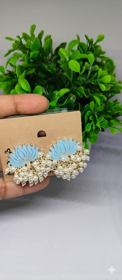 Lotus Pearl Earrings