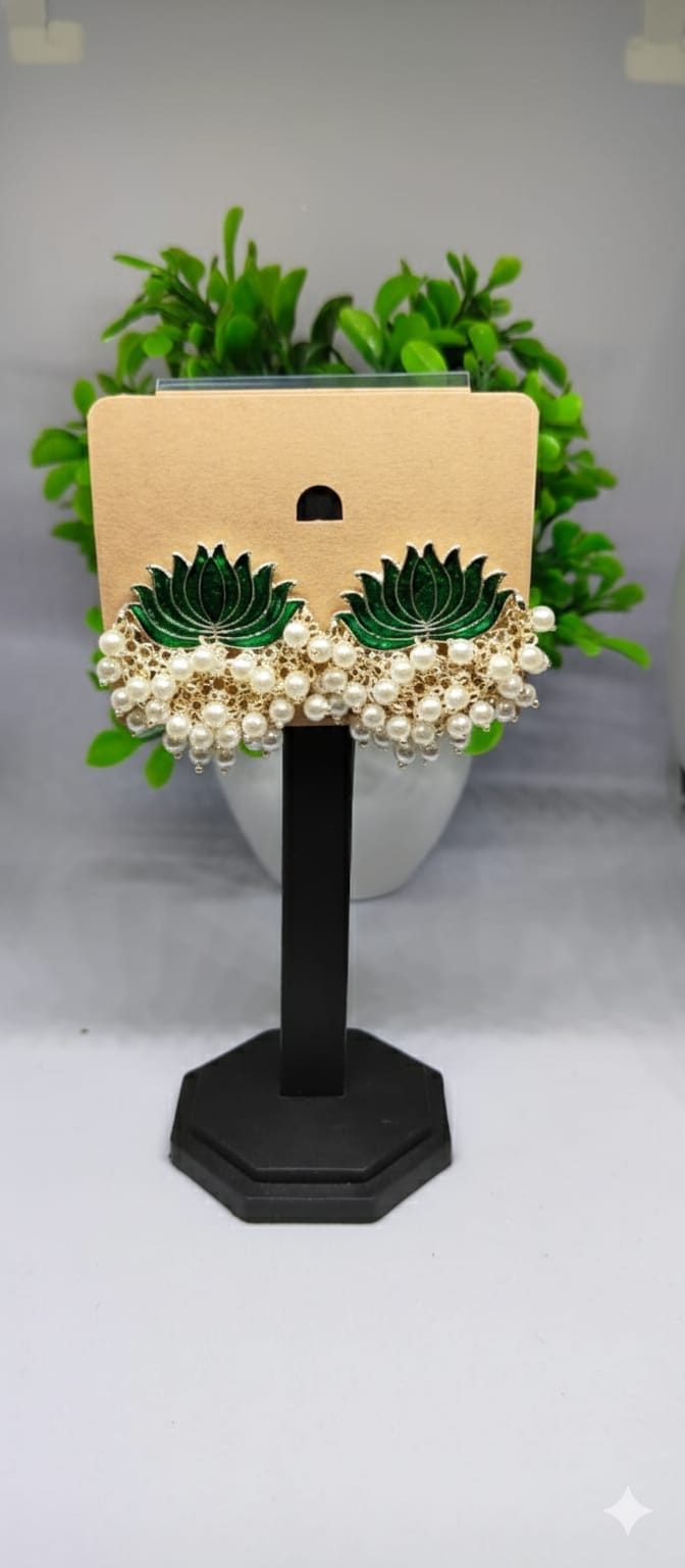 Lotus Pearl Earrings