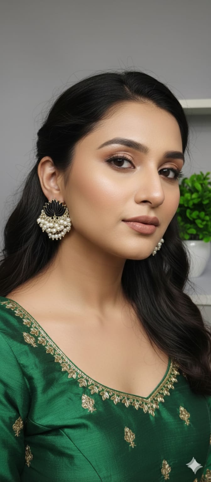 Lotus Pearl Earrings