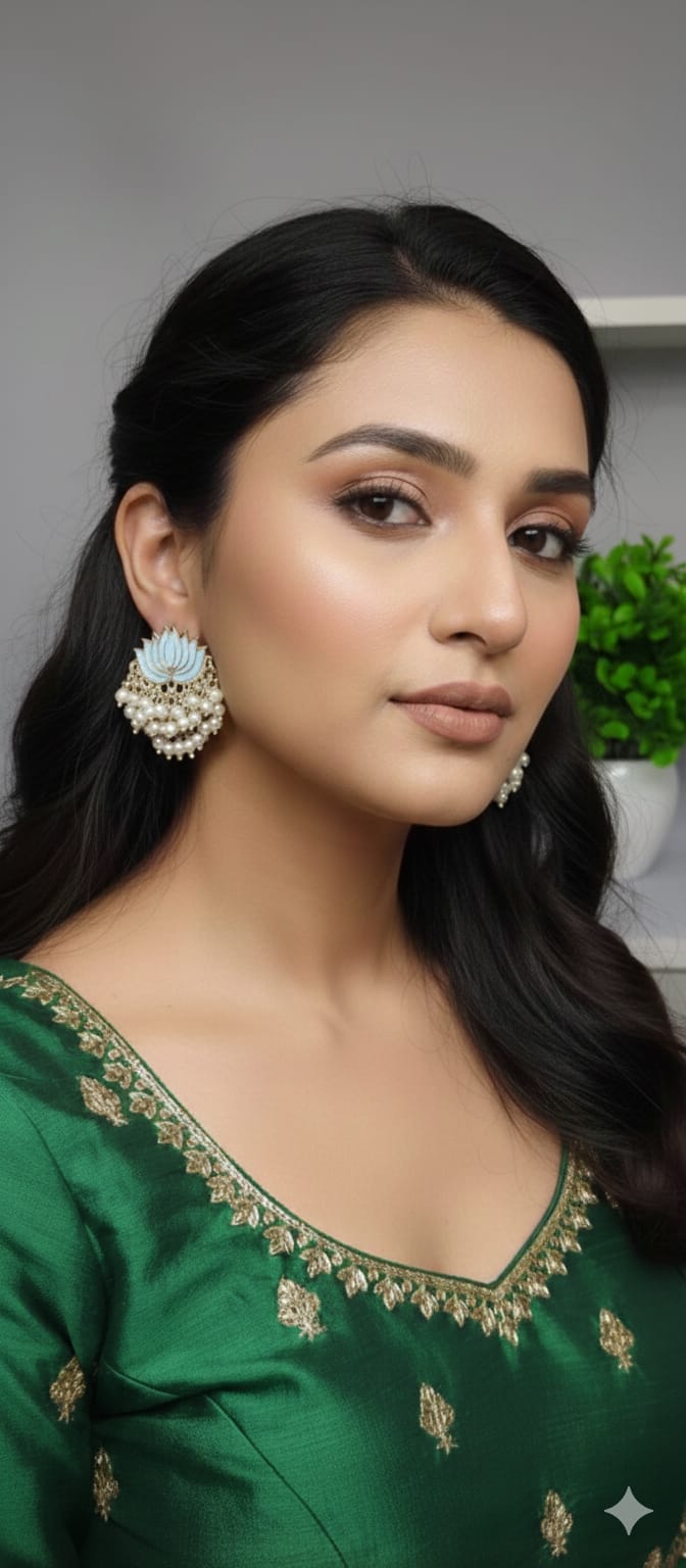 Lotus Pearl Earrings