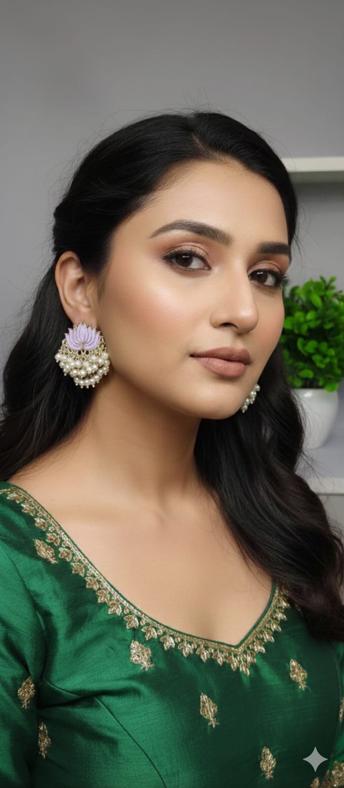 Lotus Pearl Earrings
