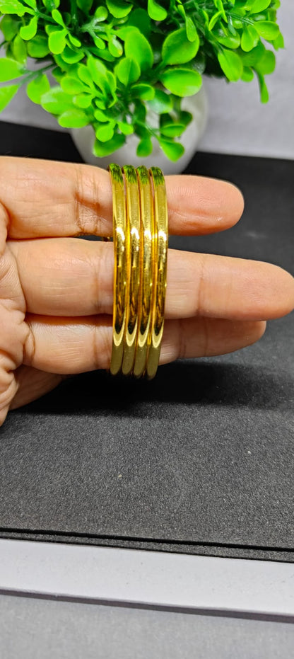 Classic Gold Finish Stackable Bangles Set