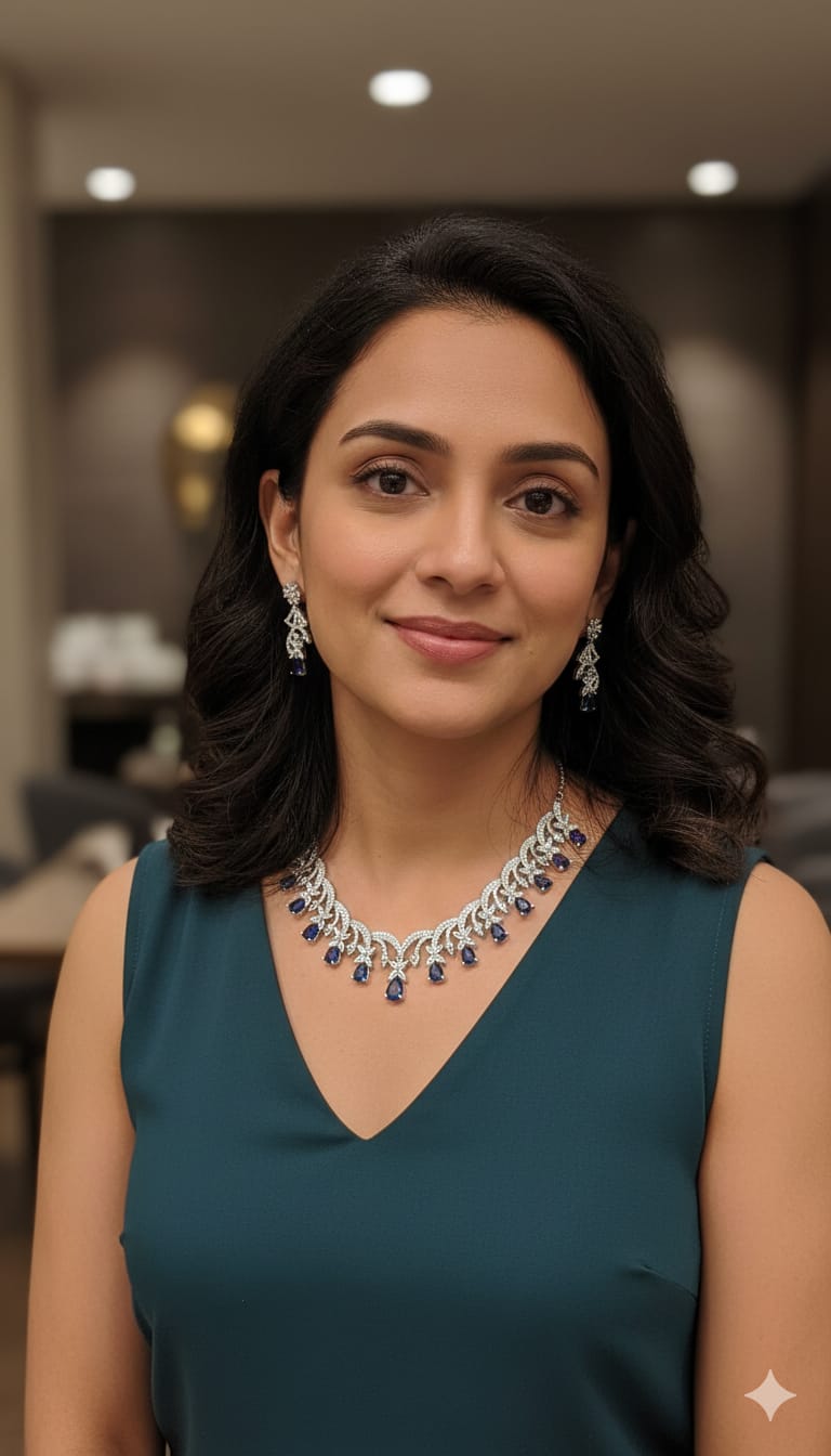 Midnight Sapphire Elegance Necklace Set