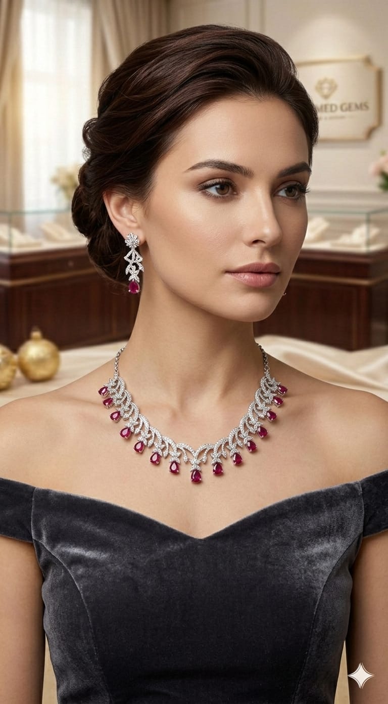 Midnight Sapphire Elegance Necklace Set