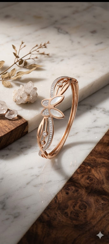 Rose Gold Butterfly Elegance Bracelet