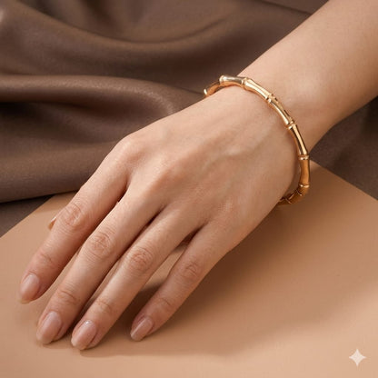 Rose Gold Bamboo Elegance Bracelet