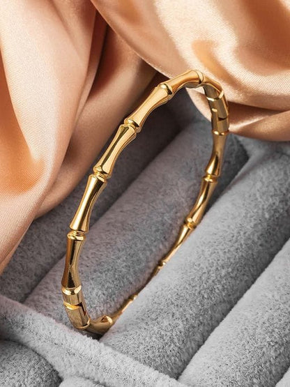 Rose Gold Bamboo Elegance Bracelet