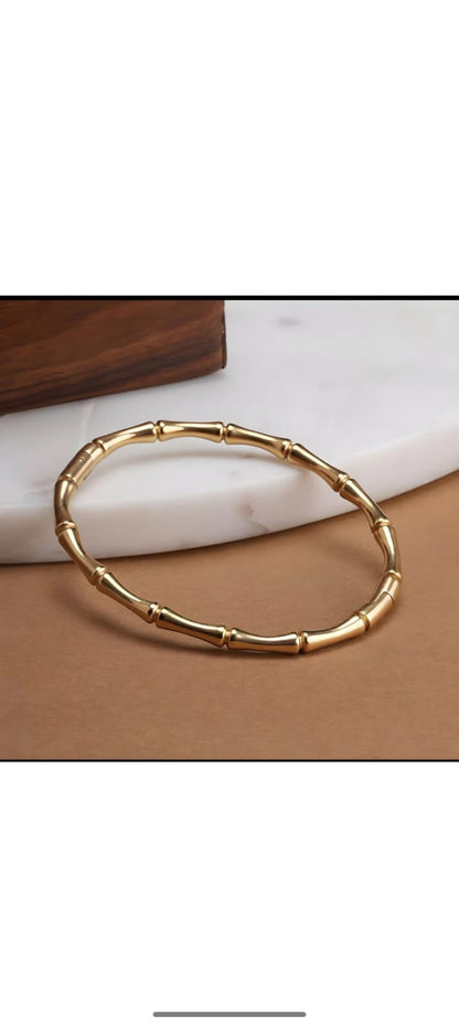 Rose Gold Bamboo Elegance Bracelet