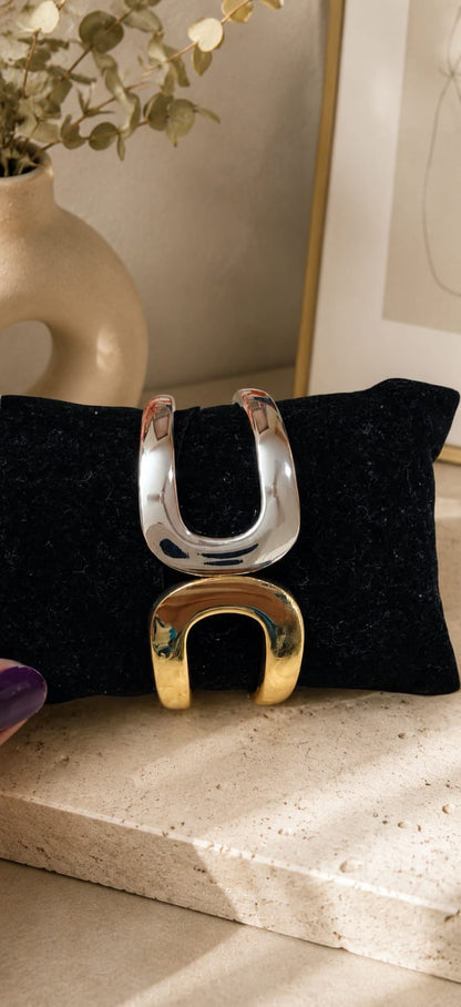 Luxe Dual Tone Statement Bracelet