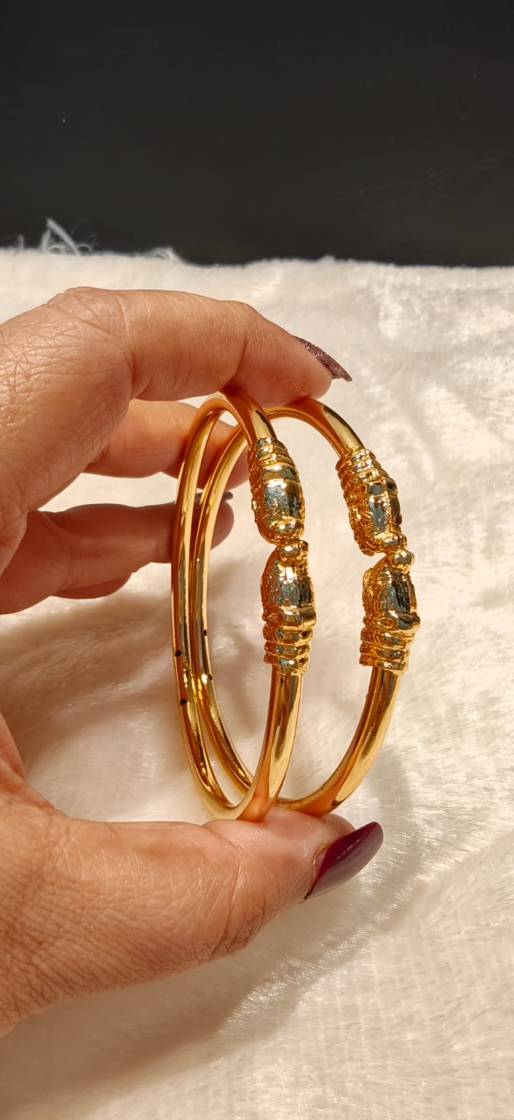 Royal Gold-Tone Designer Kada Bangles Set