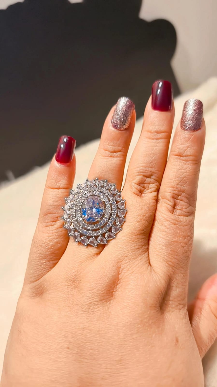 Celestial Halo Statement Ring