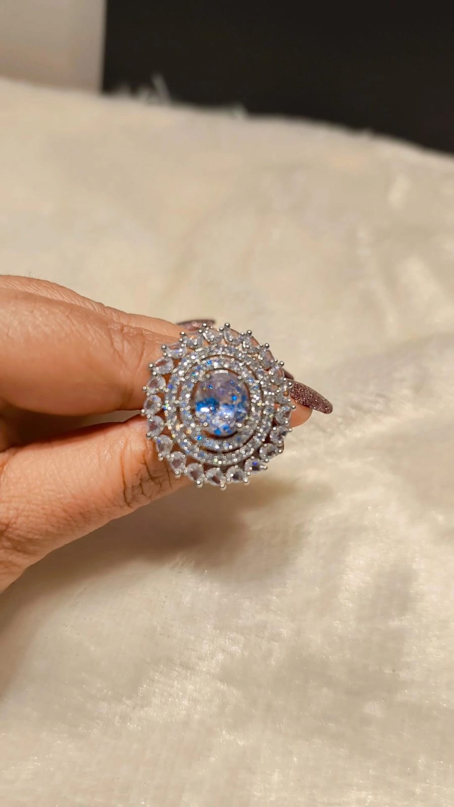 Celestial Halo Statement Ring
