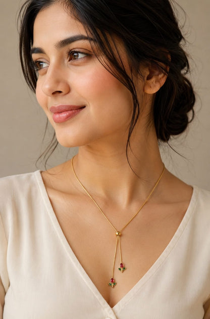 Tulip Adjustable Minimal Necklace